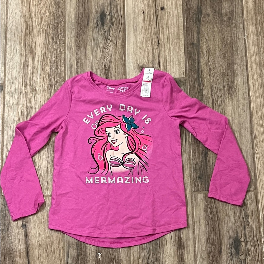 Disney Pink 'Every Day is Mermazing' Kids Long Sleeve Shirt-
Little Mermaid